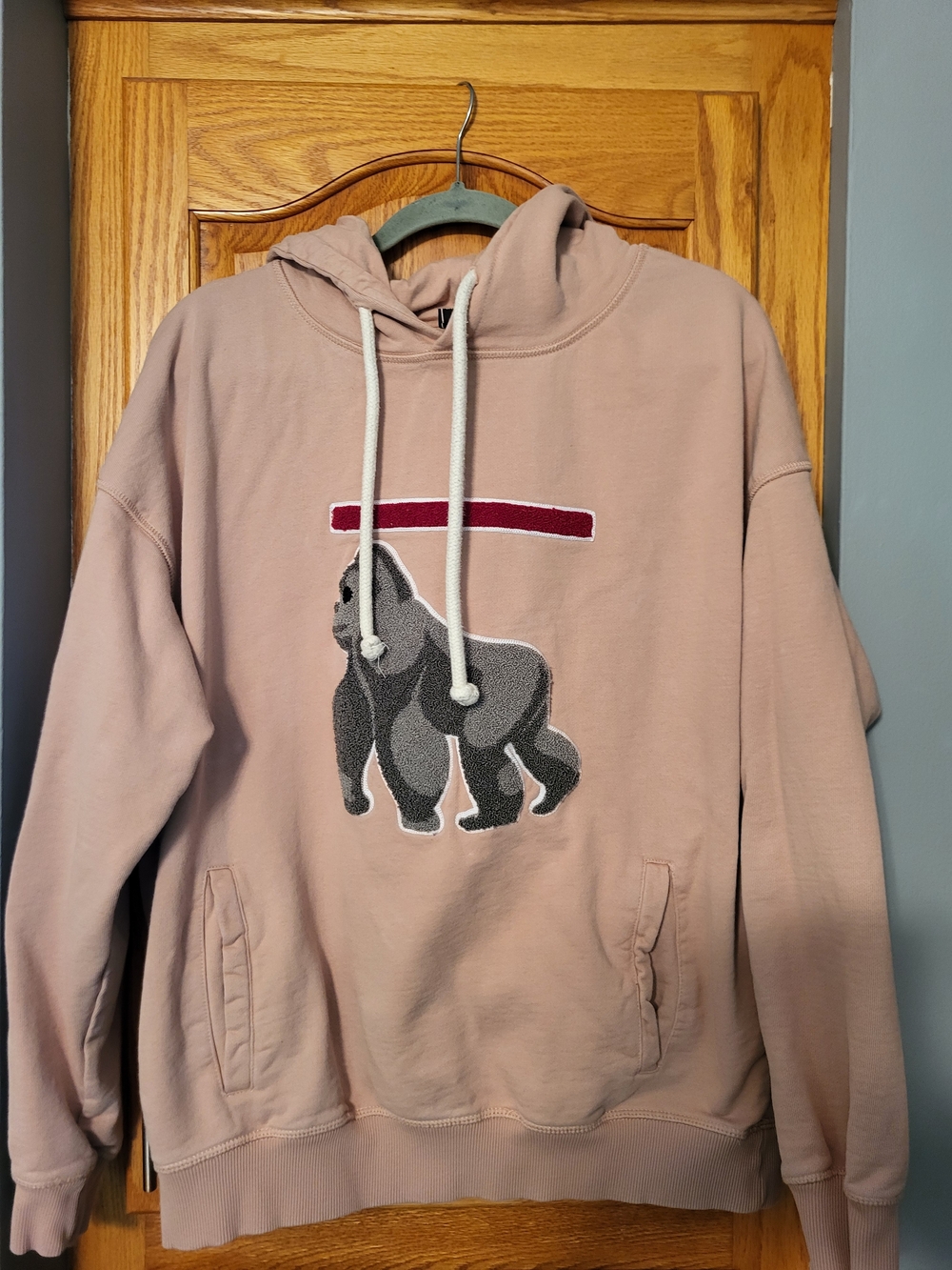 Rawgear Mens Hoodie Gorilla Pink Size Large